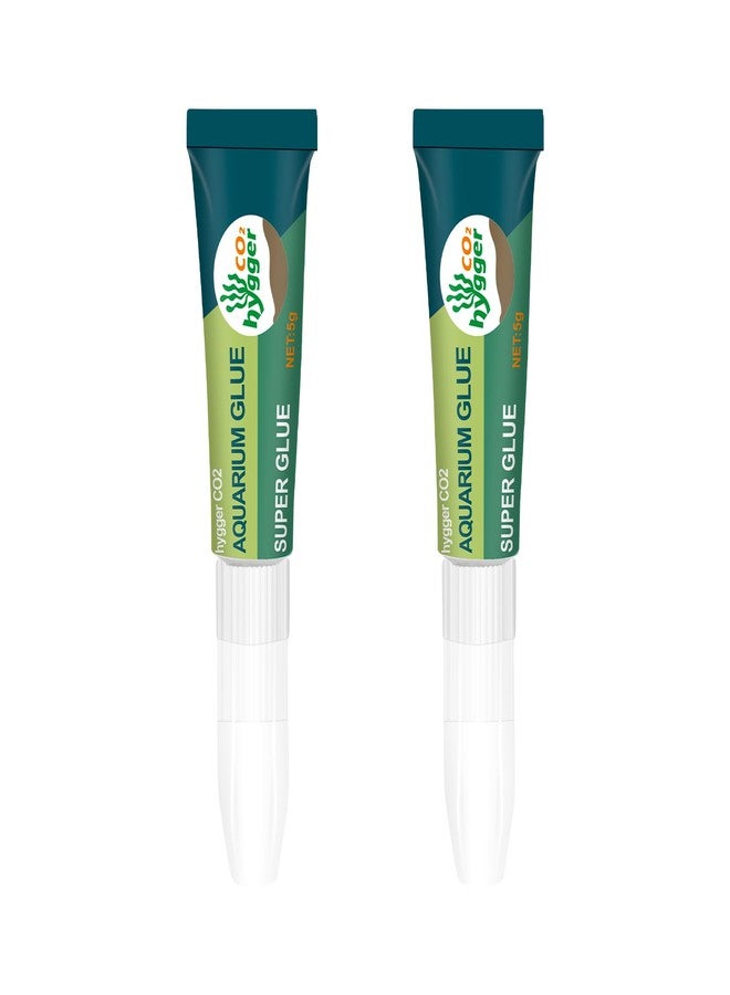 Hygger CO2 Aquarium Glue, Clear Coral Glue for Plants, Rocks, Moss, Coral, Stone, Wood - Quick Drying, Fish Safe, Freshwater & Saltwater Aquascaping - 5g (2PCS) - Image 1